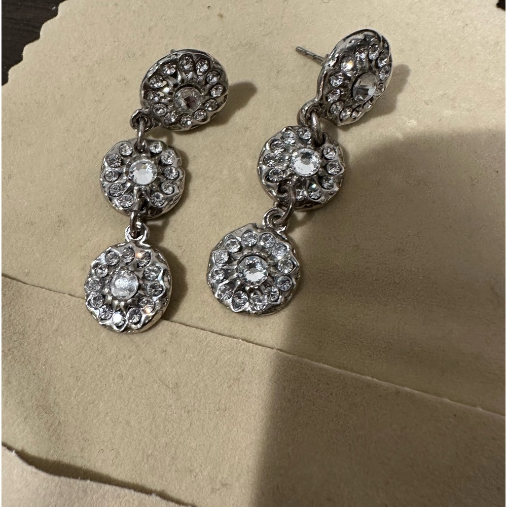 Stunning 2" Drop Cubic Zirconia Earrings